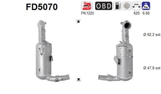 Obrázok Filter sadzí/pevných častíc výfukového systému AS  FD5070