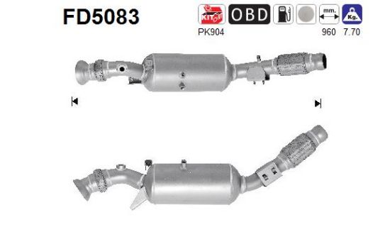 Obrázok Filter sadzí/pevných častíc výfukového systému AS  FD5083