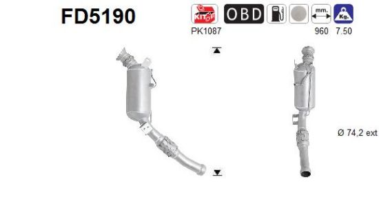 Obrázok Filter sadzí/pevných častíc výfukového systému AS  FD5190