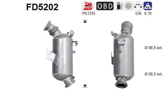 Obrázok Filter sadzí/pevných častíc výfukového systému AS  FD5202