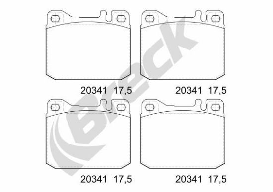 Obrázok Sada brzdových platničiek kotúčovej brzdy BRECK  203410070110