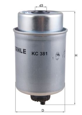 Obrázok Palivový filter MAHLE  KC381