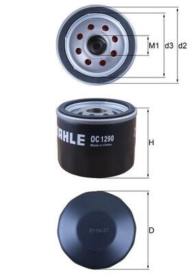 Obrázok Olejový filter MAHLE  OC1290