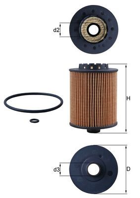 Obrázok Olejový filter MAHLE  OX1075D