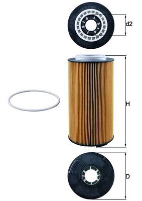 Obrázok Olejový filter MAHLE  OX1097D