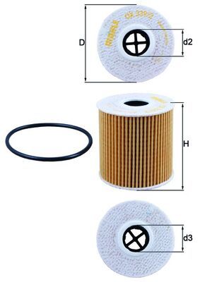 Obrázok Olejový filter MAHLE  OX3392D