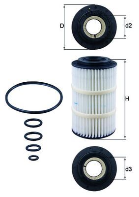 Obrázok Olejový filter MAHLE  OX3457D