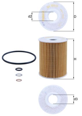 Obrázok Olejový filter MAHLE  OX3553D
