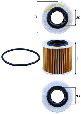Obrázok Olejový filter MAHLE  OX360D