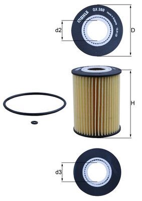 Obrázok Olejový filter MAHLE  OX380D