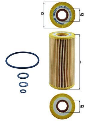Obrázok Olejový filter MAHLE  OX383D