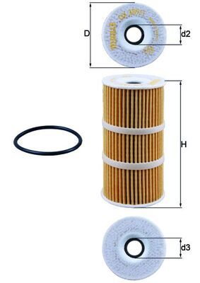 Obrázok Olejový filter MAHLE  OX3891D