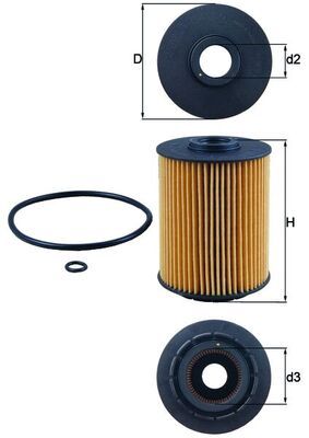 Obrázok Olejový filter MAHLE  OX356D