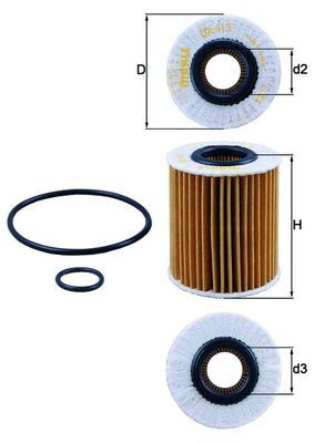 Obrázok Olejový filter MAHLE  OX413D1