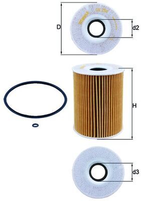 Obrázok Olejový filter MAHLE  OX254D1