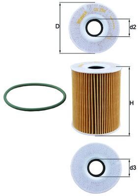 Obrázok Olejový filter MAHLE  OX254D5