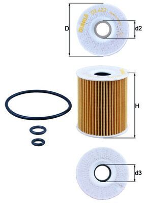 Obrázok Olejový filter MAHLE  OX422D