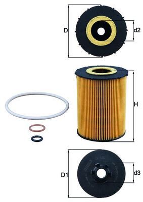 Obrázok Olejový filter MAHLE  OX636D