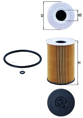 Obrázok Olejový filter MAHLE  OX787D