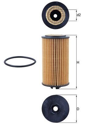 Obrázok Olejový filter MAHLE  OX978D