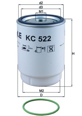 Obrázok Palivový filter MAHLE  KC522D