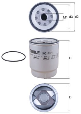 Obrázok Palivový filter MAHLE  KC491D