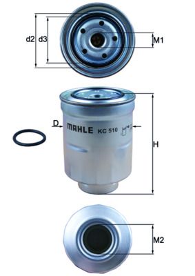 Obrázok Palivový filter MAHLE  KC510D