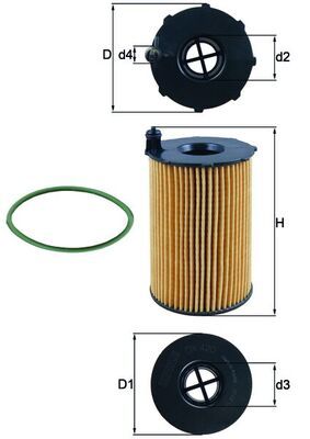 Obrázok Olejový filter MAHLE  OX420D