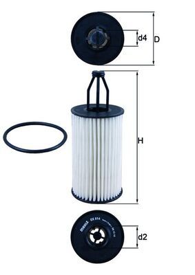 Obrázok Olejový filter MAHLE  OX814D