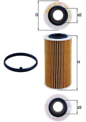 Obrázok Olejový filter MAHLE  OX379D