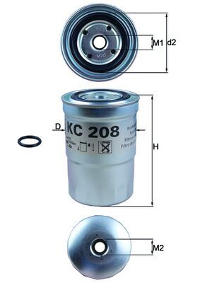 Obrázok Palivový filter MAHLE  KC208