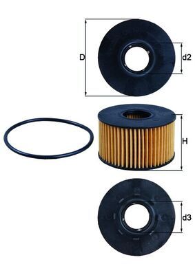 Obrázok Olejový filter MAHLE  OX191D