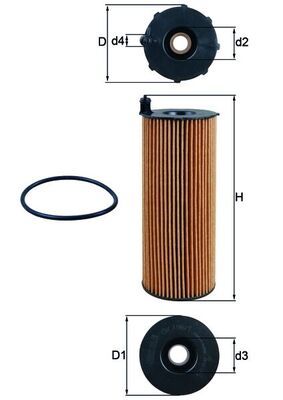 Obrázok Olejový filter MAHLE  OX1961D1