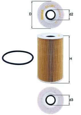 Obrázok Olejový filter MAHLE  OX1281D