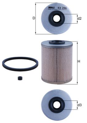 Obrázok Palivový filter MAHLE  KX206D