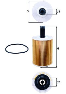 Obrázok Olejový filter MAHLE  OX188D