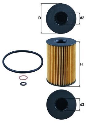 Obrázok Olejový filter MAHLE  OX3537D