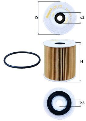Obrázok Olejový filter MAHLE  OX175D