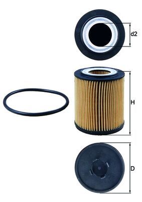 Obrázok Olejový filter MAHLE  OX182D