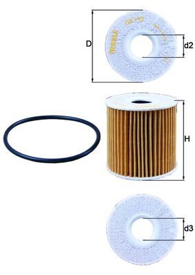 Obrázok Olejový filter MAHLE  OX192D
