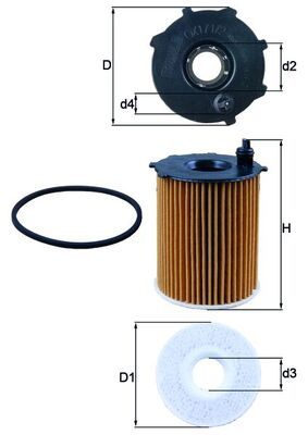 Obrázok Olejový filter MAHLE  OX1712D