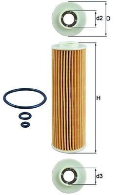 Obrázok Olejový filter MAHLE  OX1835D1
