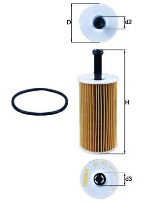 Obrázok Olejový filter MAHLE  OX193D