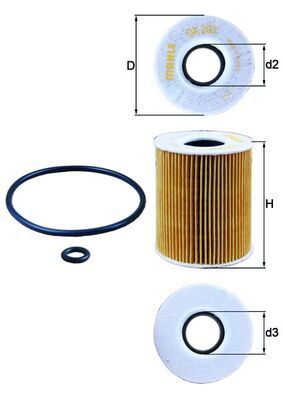 Obrázok Olejový filter MAHLE  OX203D