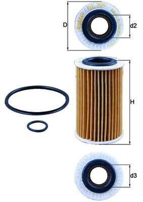 Obrázok Olejový filter MAHLE  OX209D
