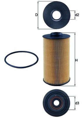 Obrázok Olejový filter MAHLE  OX1521D