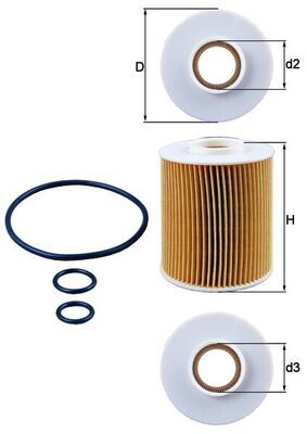 Obrázok Olejový filter MAHLE  OX1634D
