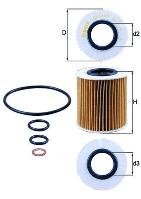 Obrázok Olejový filter MAHLE  OX1661D