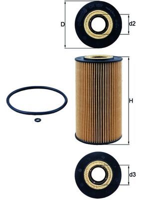 Obrázok Olejový filter MAHLE  OX169D