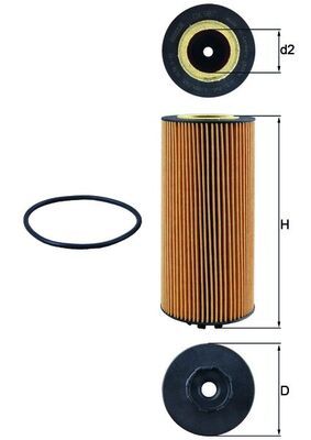 Obrázok Olejový filter MAHLE  OX987D